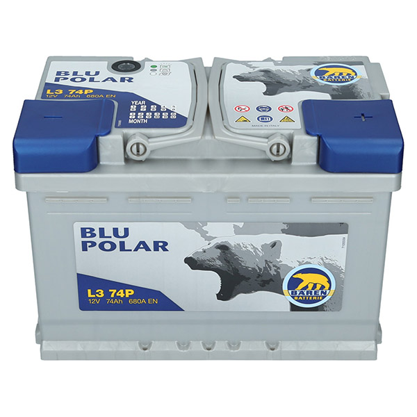 Bären Blu Polar 12V 74Ah 680A/EN L3 74P Autobatterie Bären. TecDoc: .