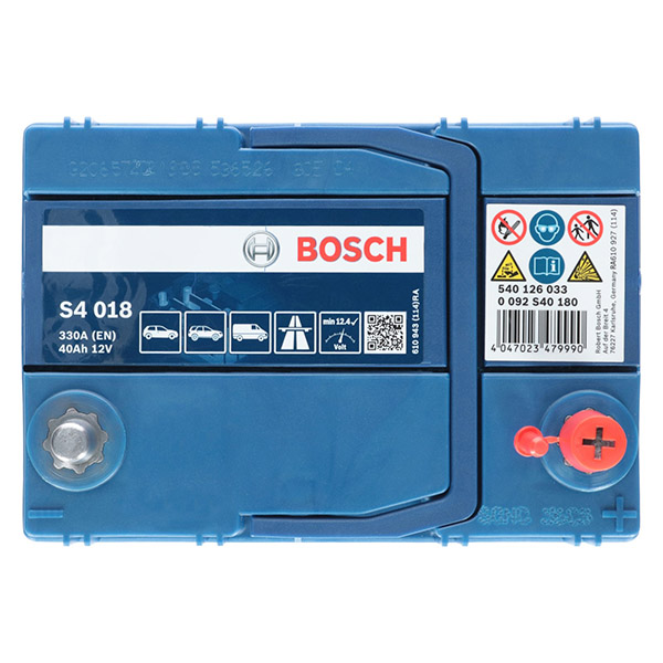 Bosch S4 018, 12V 40Ah 330A/EN Autobatterie Bosch. TecDoc: .