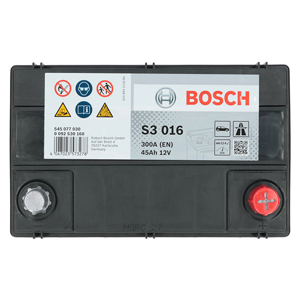 Bosch 12V 45Ah 300A EN S3 017 Autobatterie Starterbatterie PKW Batterie NEU