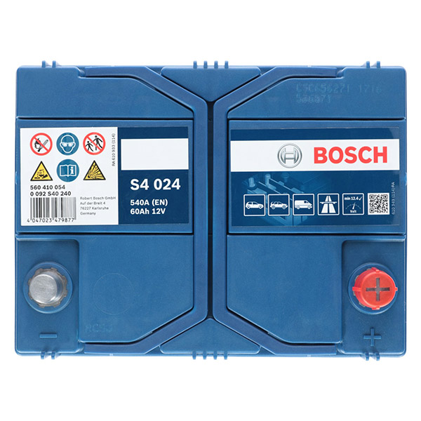 Bosch S4 024, 12V 60Ah 540A/EN Autobatterie Bosch. TecDoc: .
