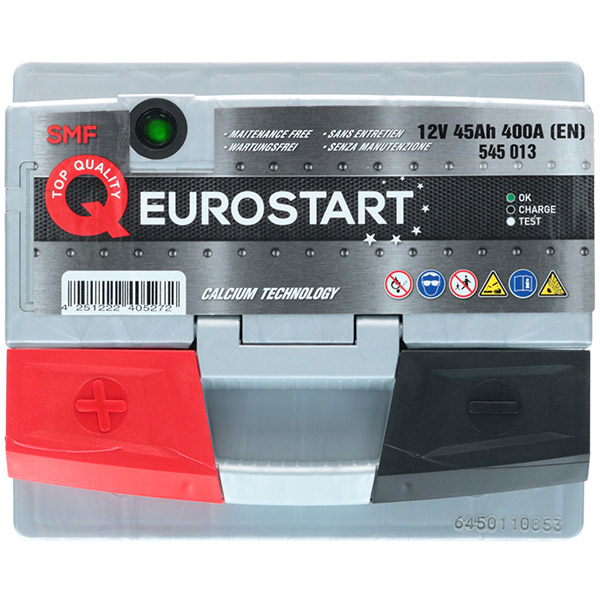 Autobatterie 12V 45Ah 400A/EN Eurostart SMF Batterie ersetzt 44 45 50 52 53  54Ah