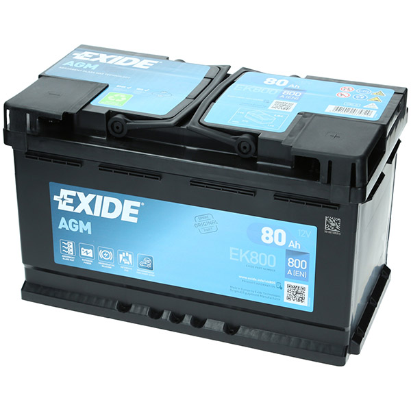 Exide EK800 AGM Autobatterie 12V 80Ah 800A/EN Start in Nordrhein-Westfalen  - Eitorf, Ersatz- & Reparaturteile