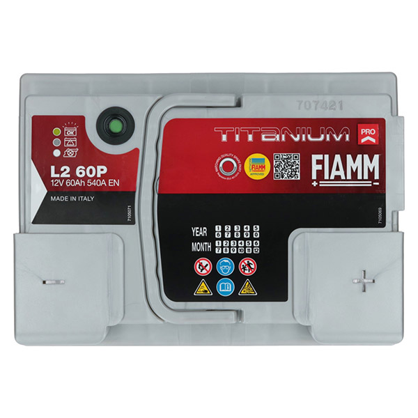 Fiamm Pro 12V 60Ah 540A/EN L2 60P Autobatterie Fiamm. TecDoc: .