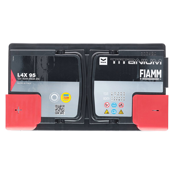 Fiamm Black 12V 95Ah 850A/EN +L L4X 95 Autobatterie Fiamm. TecDoc: .