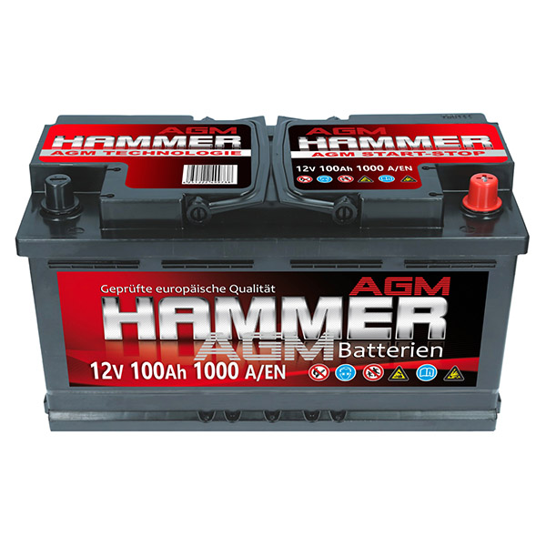 Hammer 12V 110Ah 1000A/EN AGM Autobatterie Hammer. TecDoc: .