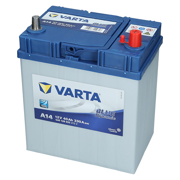 VARTA Blue Dynamic Autobatterie A14 12V 40Ah ASIA Pluspol rechts 35Ah 38Ah  42Ah