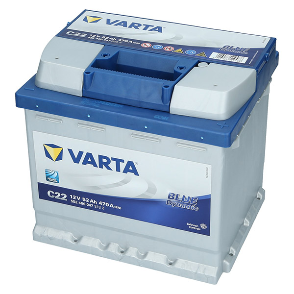 Batterie VARTA Blue Dynamic C22 12V - 52Ah - P+ en bas à droite