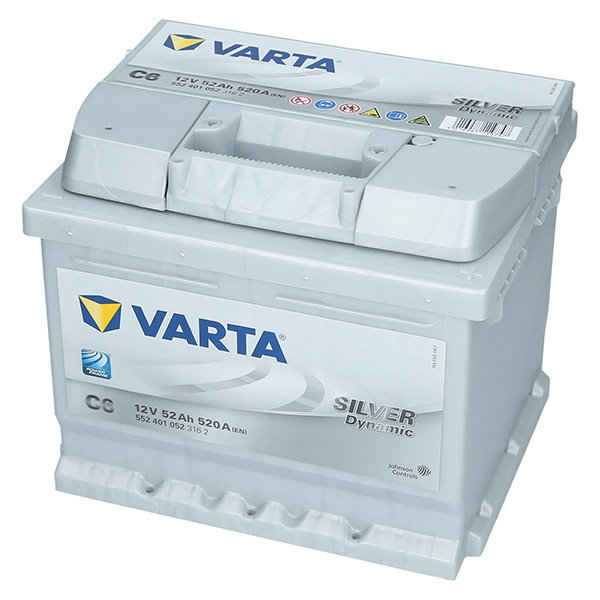 Varta C6, 12V 52Ah Silver Dynamic Autobatterie Varta. TecDoc: .