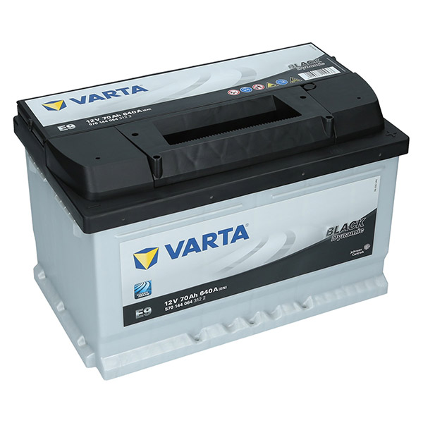 Varta E9, 12V 70Ah Black Dynamic Autobatterie Varta. TecDoc: .