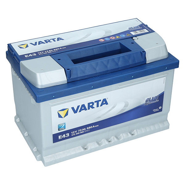 Varta E43, 12V 72Ah Blue Dynamic Autobatterie Varta. TecDoc: .