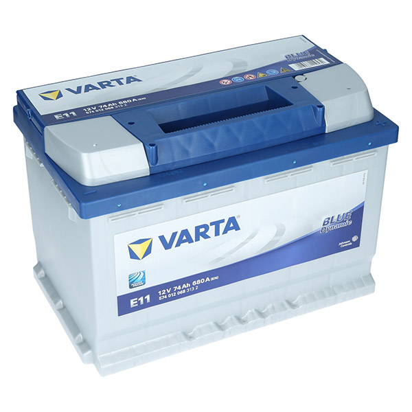 Varta E11. Batterie de voiture Varta 74Ah 12V