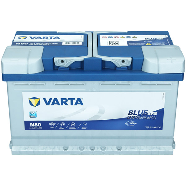 Varta N80, 12V 80Ah Blue Dynamic EFB Autobatterie Varta. TecDoc: .