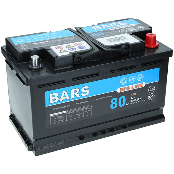 Bars EFB 12V 80Ah 850A/EN Autobatterie Bars. TecDoc: .