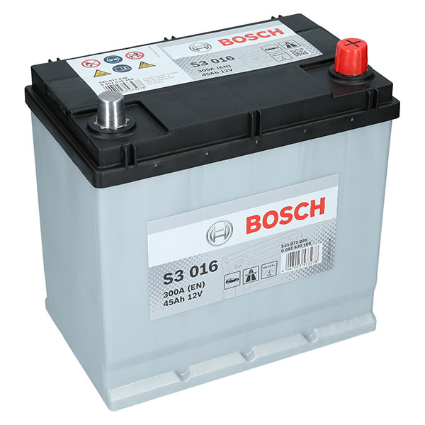Bosch S3 016, 12V 45Ah 300A/EN Autobatterie Bosch. TecDoc: .