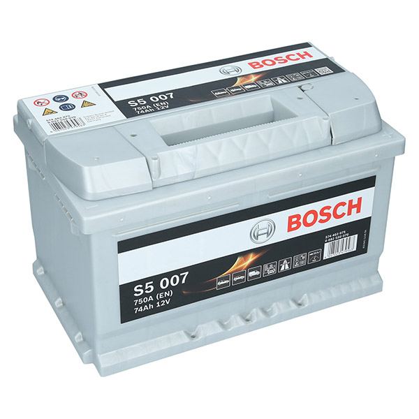 Bosch S5 007, 12V 74Ah 750A/EN Autobatterie Bosch. TecDoc: .