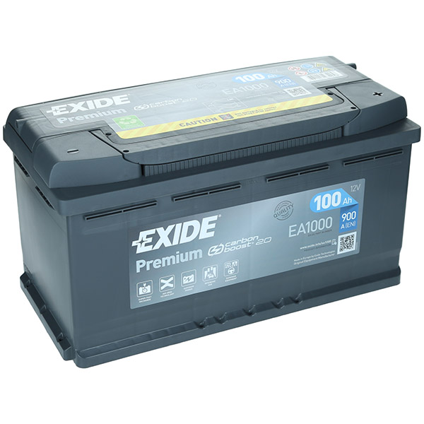 Exide Premium 12V 100Ah 900A/EN EA1000 Autobatterie Exide. TecDoc: .