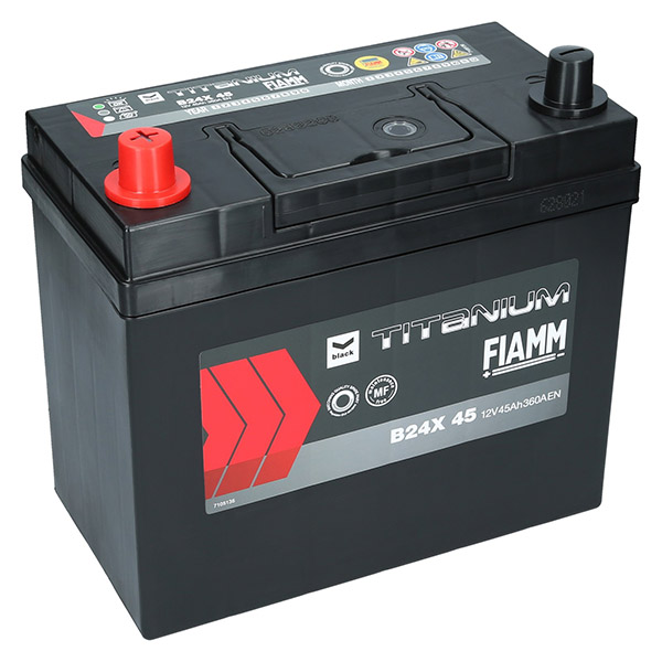 Fiamm Black 12V 45Ah B24X45 Autobatterie Fiamm. TecDoc: .