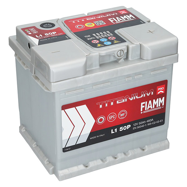 Fiamm Pro 12V 50Ah 460A/EN L1 50P Autobatterie Fiamm FTP50