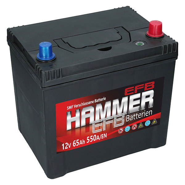 Hammer 12V 65Ah 550A/EN EFB Autobatterie Start Stop Hammer. TecDoc: .