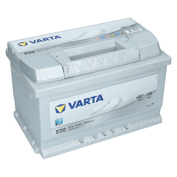 Varta E38, 12V 74Ah Silver Dynamic Autobatterie Varta. TecDoc: .