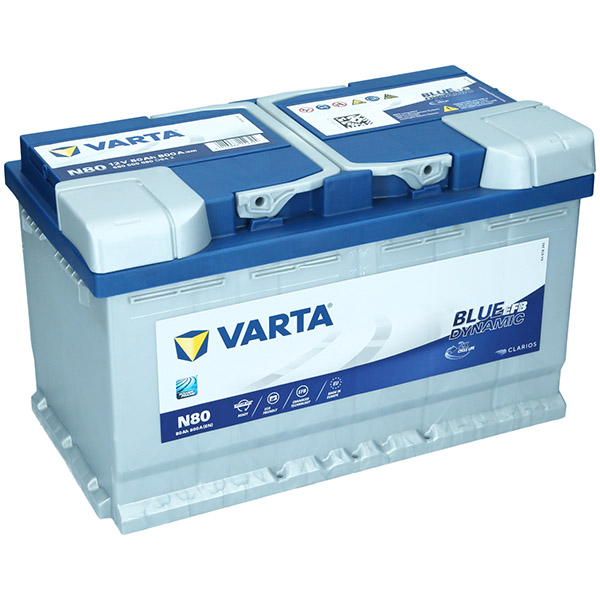 Varta N80  12V 80Ah Blue Dynamic EFB Autobatterie Varta. TecDoc