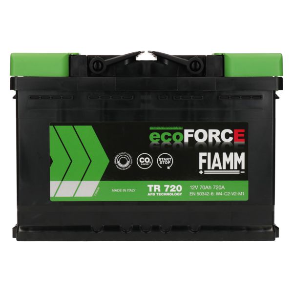 Fiamm Eco Force 12V 70Ah 720A/EN -Autobatterien -batcar.de Shop- AGM  Batterien, Versorgungsbatterie, Autobatterie, Batterie AFB